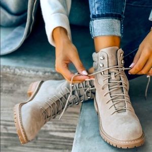 VICI Giselle faux suede lace up boot